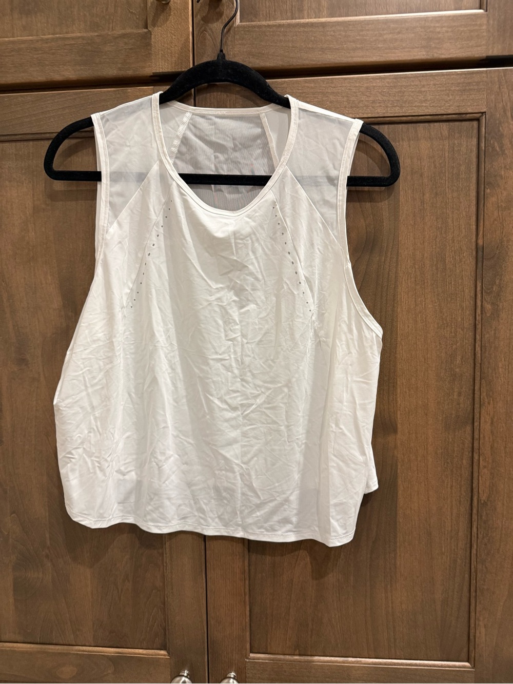 lululemon athletica White Mesh-Back Performance Tank